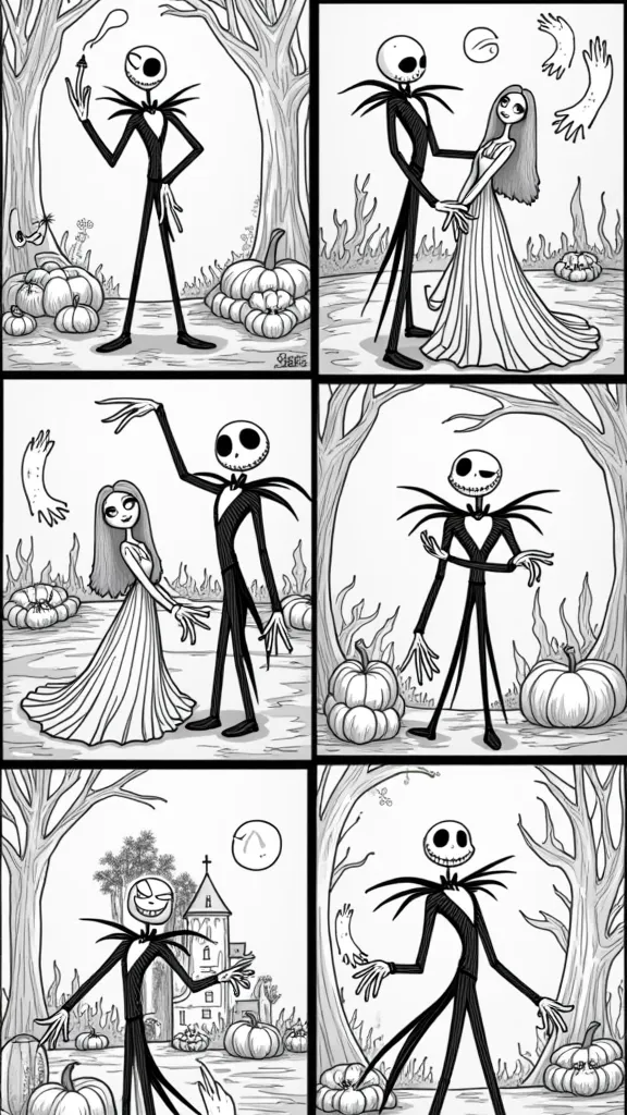 jack skelington coloring pages